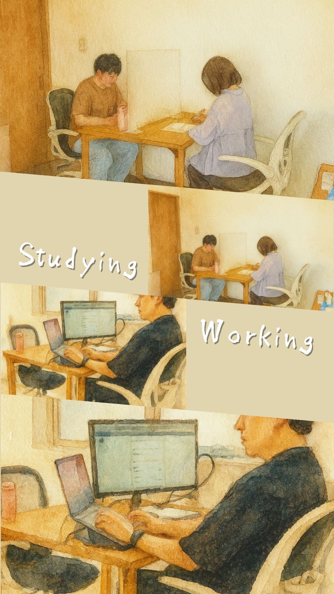 有料自習室FullFlatの外観・内観写真