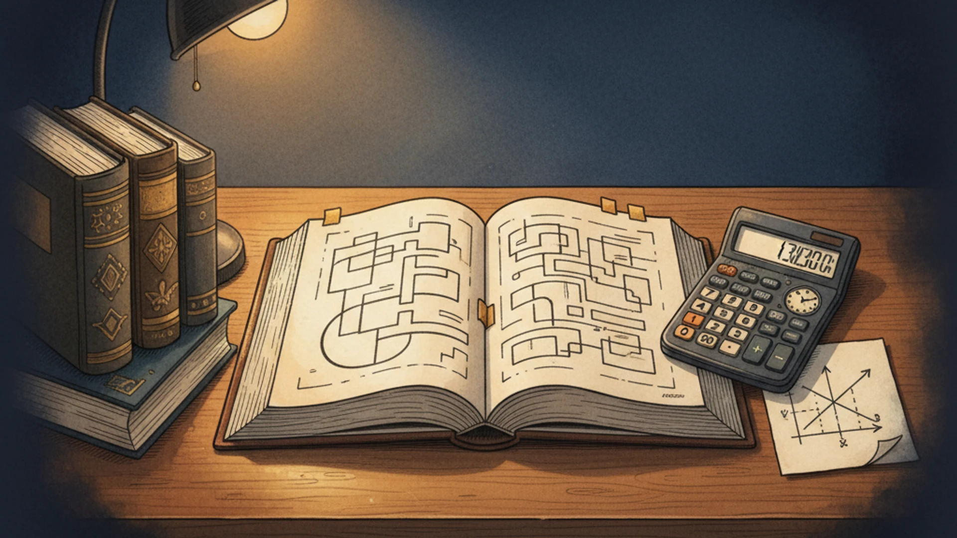 公務員試験の科目（法律・経済）の学習をイメージしたイラスト